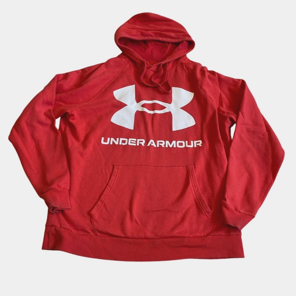 Under Armour Red Hoodie with White Logo